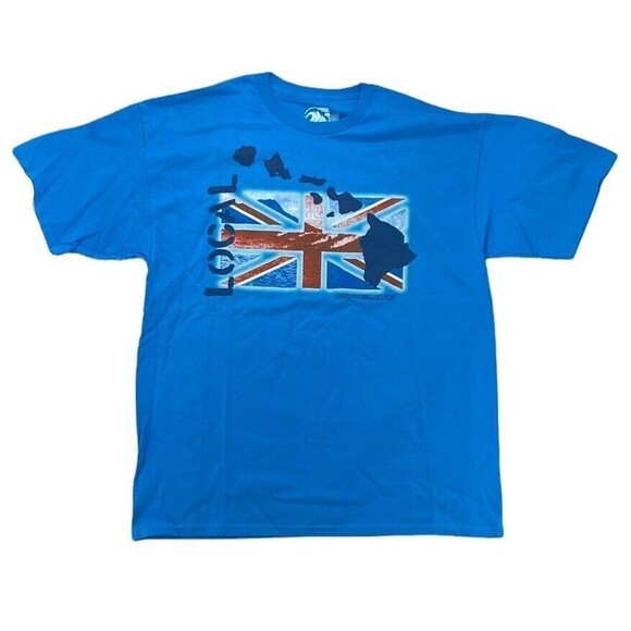 PIPELINE T Shirt Men Size XL Union Jack Blue Surf Graphics North Shore - Picture 2 of 7